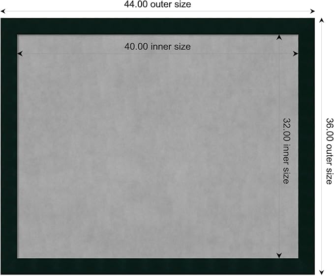 Amanti Art Black Framed Magnetic Board 36x44 X-Large Vision Board - Image 3