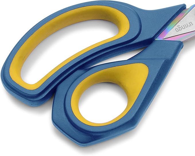 LIVINGO 9.5” Premium Fabric Scissors, Heavy Duty All-Purpose Titanium Coating - Image 4