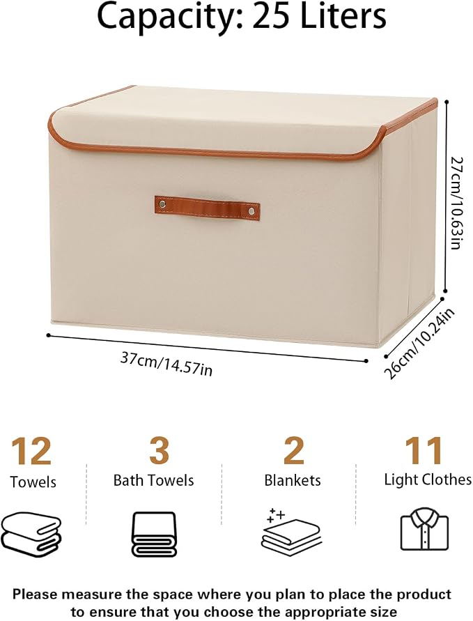 Tuza 2-Pack Large Fabric Storage Bins - Image 2