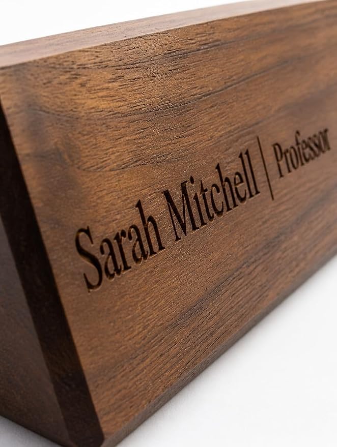 Custom Engraved Wooden Desk Name Plate, Personalized Office Desk Name Sign - Image 8