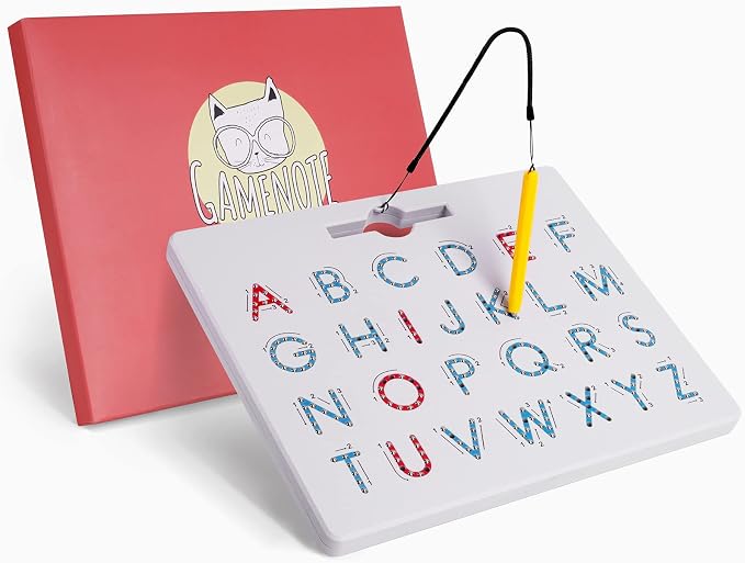 GAMENOTE Double Sided Magnetic Letter Board - 2 in 1 Alphabet Magnets Tracing - Image 7