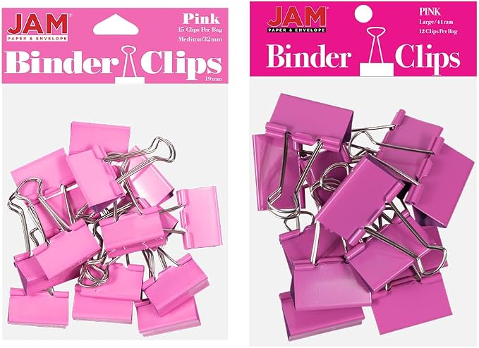 JAM PAPER Colorful Binder Clips Assortment by JAMPaper