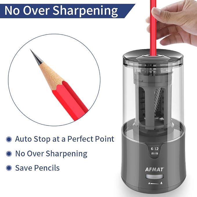 AFMAT Electric Pencil Sharpener, Heavy Duty Pencil Sharpeners - Image 4