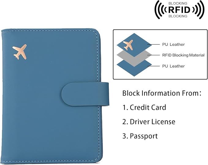 Melsbrinna Unisex-Adults RFID Blocking Travel Passport Cover/Case, Cute - Image 4