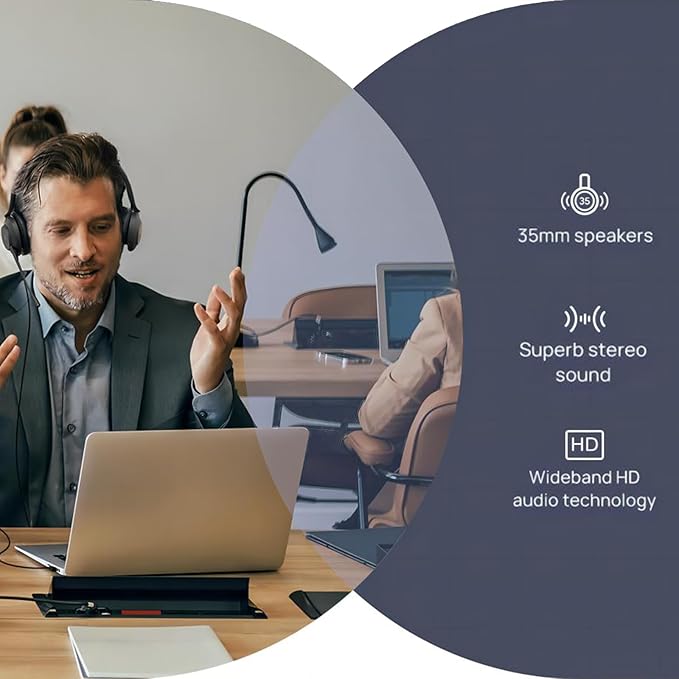 Yealink UH37 Professional USB Headset with Microphone for PC Laptop Noise Cancelling & Volume Control VoIP Skype Teams Online Conference(Mono)(USB-A)-DeskLoop Office