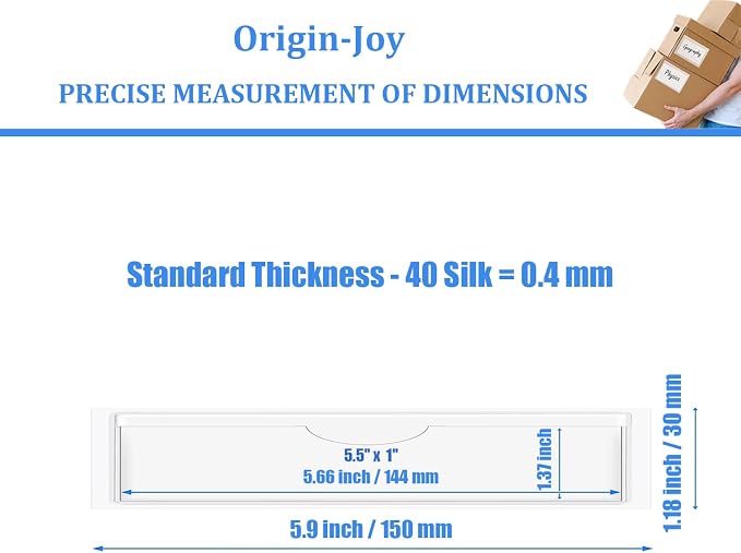 Origin-Joy 50 PCS Self-Adhesive Index Label Pockets - Image 2