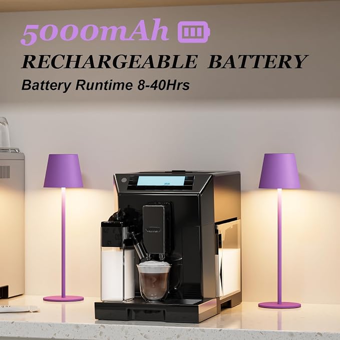 Kakanuo Cordless Table Lamp Rechargeable Purple - Image 3