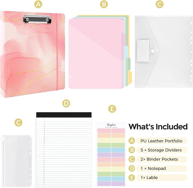 SKYDUE 1 Inch 3-Ring Binder - Image 3