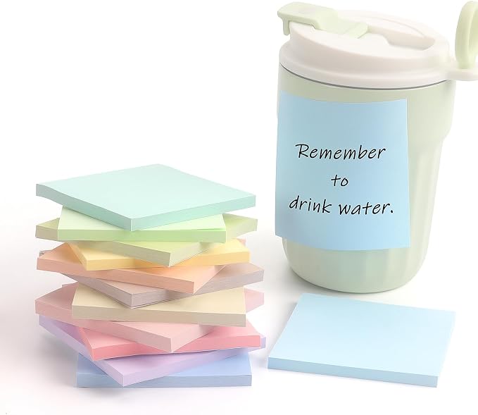 Osboo Sticky Notes 3x3 Inch, 12 Pack, 12 Pastel Multi Colors Note Pads - Image 7