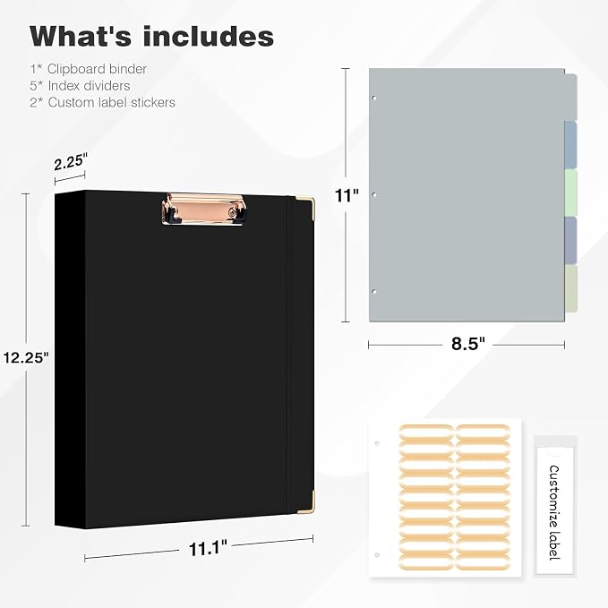 Ospelelf 3 Ring Binder, 1.5 Inch, Cute Letter Size - Image 3
