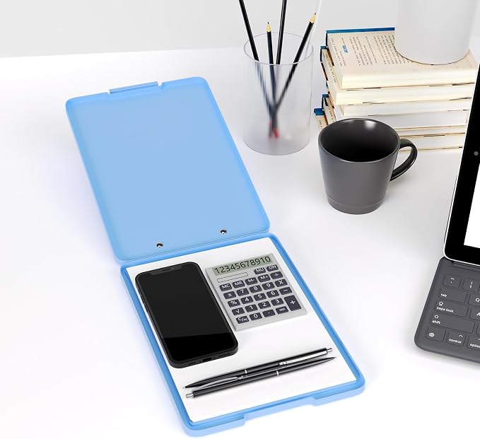 Piasoenc A5 Clipboard with Storage, Clip Board with Pen Holder, Dark Blue | A5 - Image 7