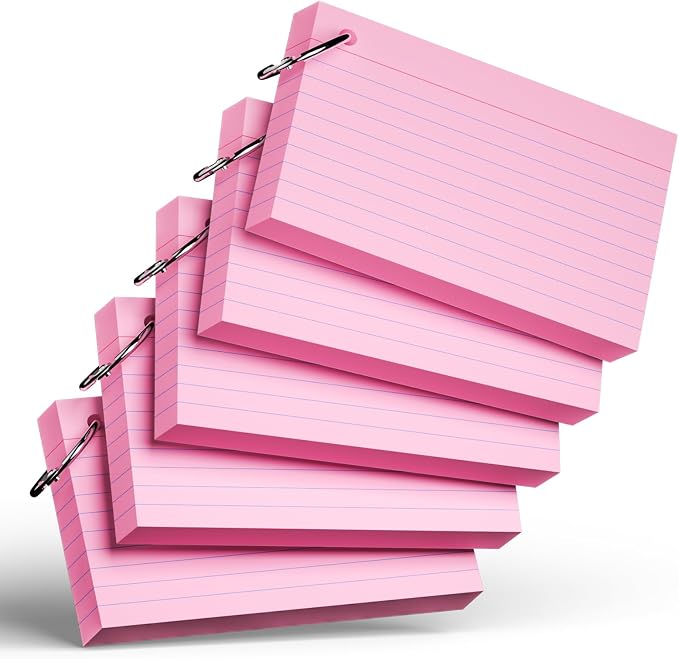 250 Count Pink Index Cards by Nichela