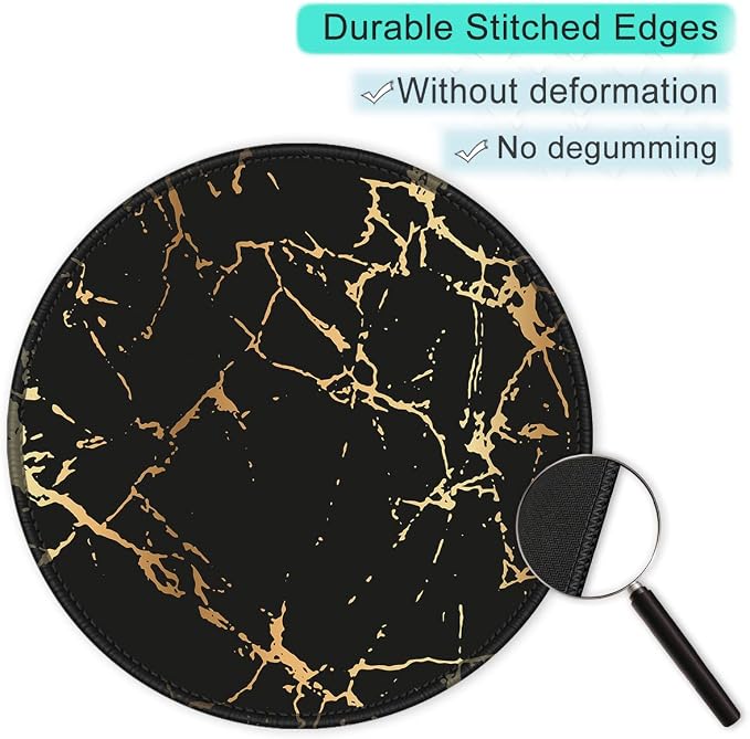 ITNRSIIET Round Mouse Pad with Stitched Edge Premium-Textured Waterproof - Image 5
