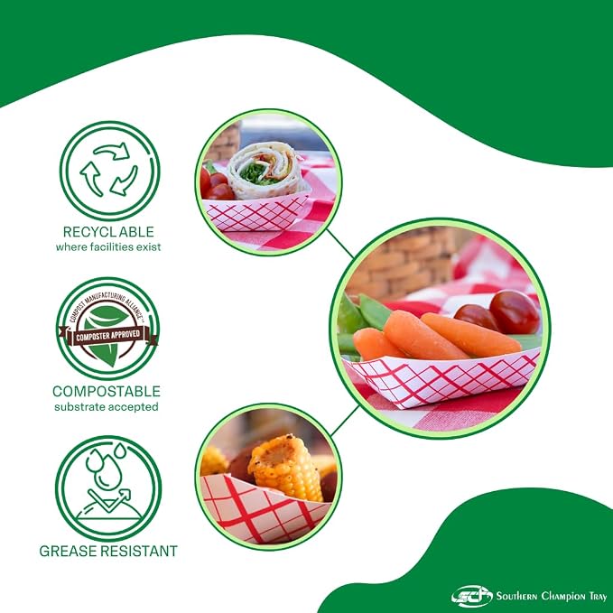 Southern Champion Tray 0413 #100 Southland Paperboard Food Tray, 1 lb Capacity - Image 5