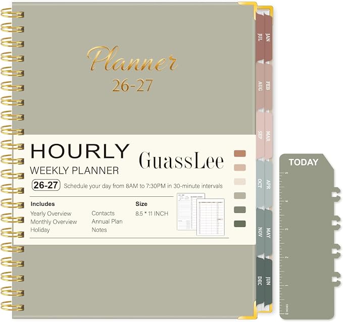 Large 2026-2027 Academic Planner, Weekly & Monthly Appointment Book from Jul. by GuassLee