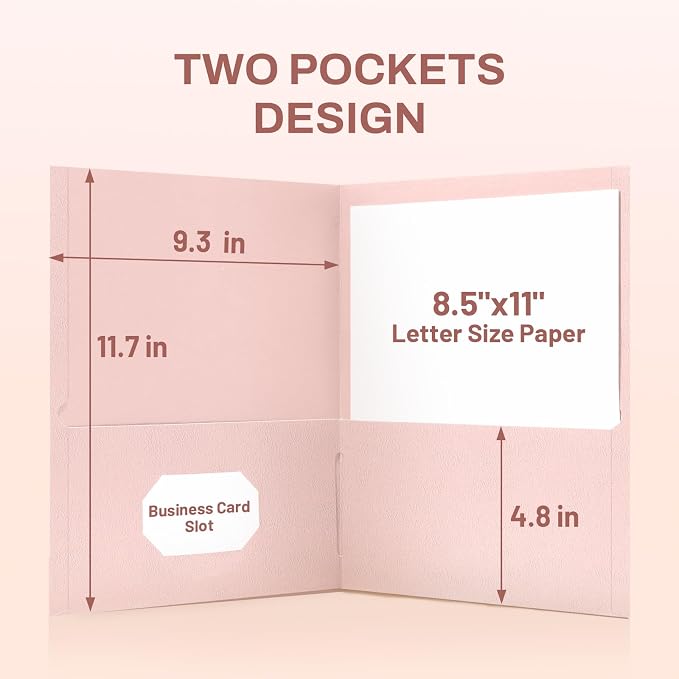 SUNEE Two Pocket Folders, 25 Pack File Folders - Image 4
