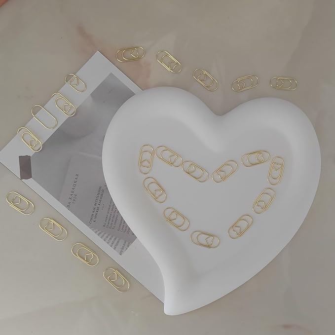 100 Pack Love Heart Shaped Paper Clips, Mini Paperclips Papers, 0.8inch Small - Image 4
