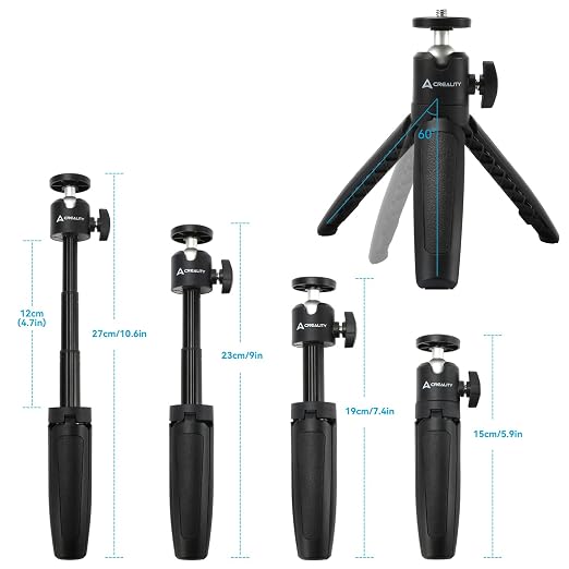 Creality Extension Pole Tripod, Mini Selfie Stick Tripod Stand Handle Grip - Image 4