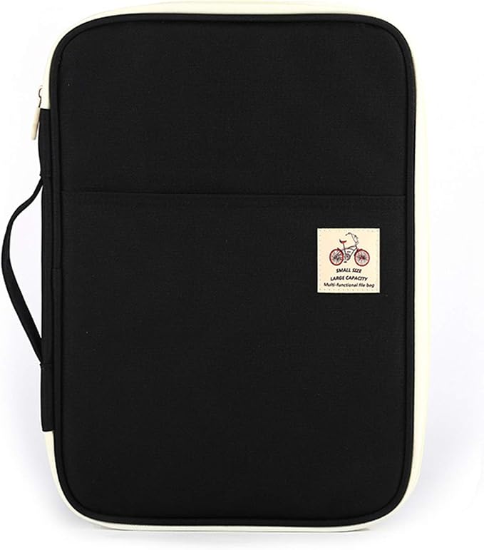 JAKAGO A4 Travel Portfolio Multifunctional Document Organizer Zippered Case by JAKAGO