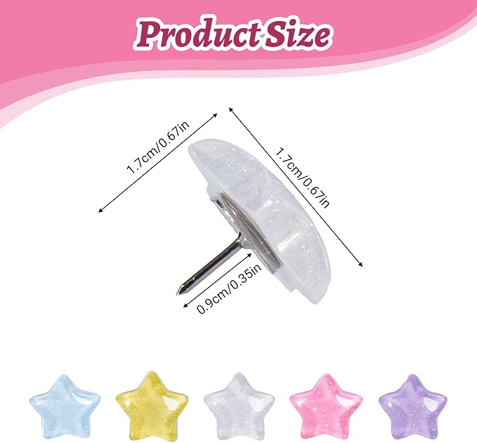 25 Pcs Decorative Thumb Tacks, Cute Decorative Push Pins - Image 3