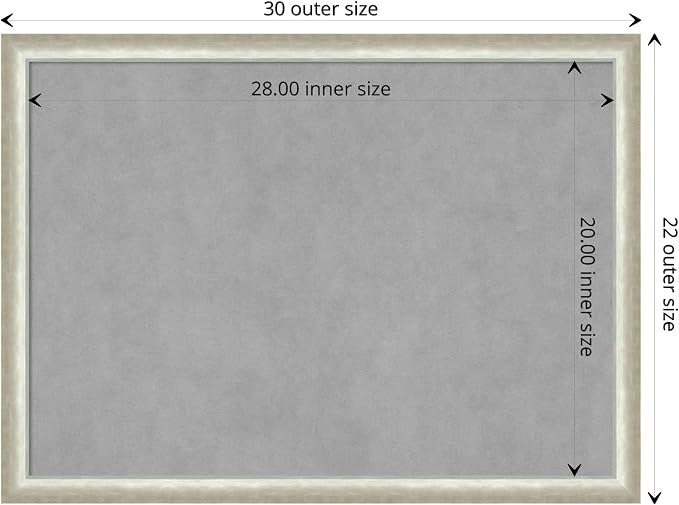 Amanti Art Silver Framed Magnetic Board 22x30 Medium Vision Board - Image 4