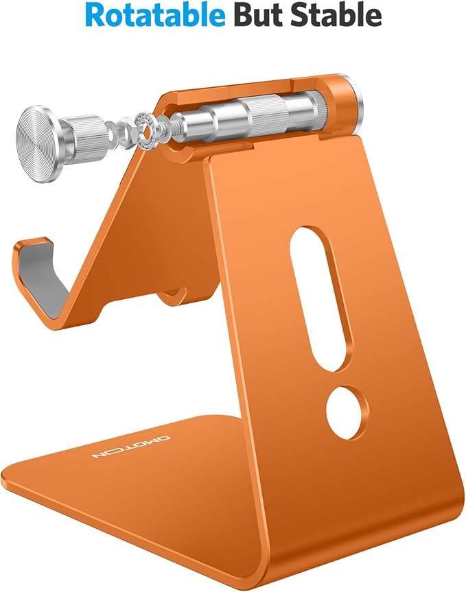 OMOTON Adjustable Cell Phone Stand, Aluminum Desktop Cellphone Stand - Image 7