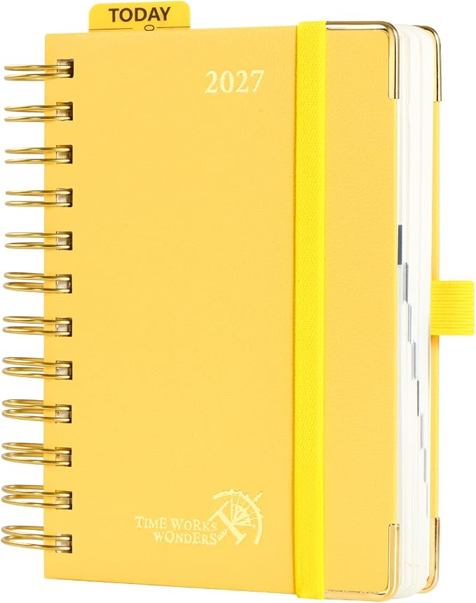POPRUN 2027 Daily Planner One Page Per Day, Small 4.25" x 6.25", Calendar Book by POPRUN
