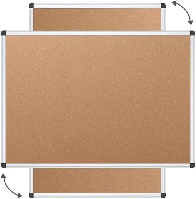VIZ-PRO Cork Notice Board, 48 X 36 Inches, Cork Bulletin Board - Image 3