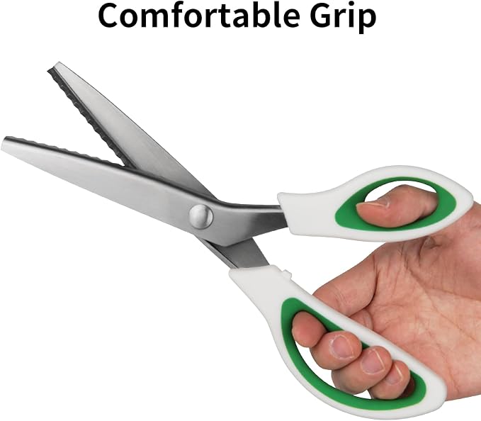Fri4Free Pinking Shears, Professional Dressmaking Sharp Comfort Grips Scrapbook - Image 3