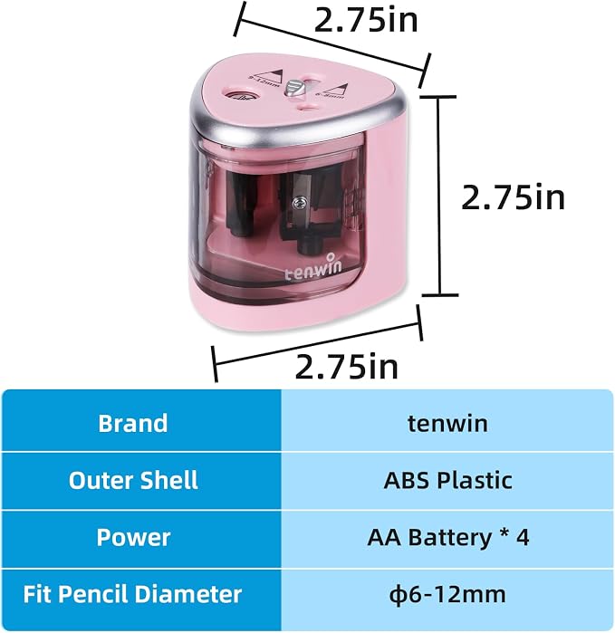 tenwin Electric Pencil Sharpener - Image 6