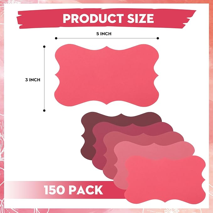 150 Pack Red Blank Index Cards 3x5 Colored Notecards - Image 2