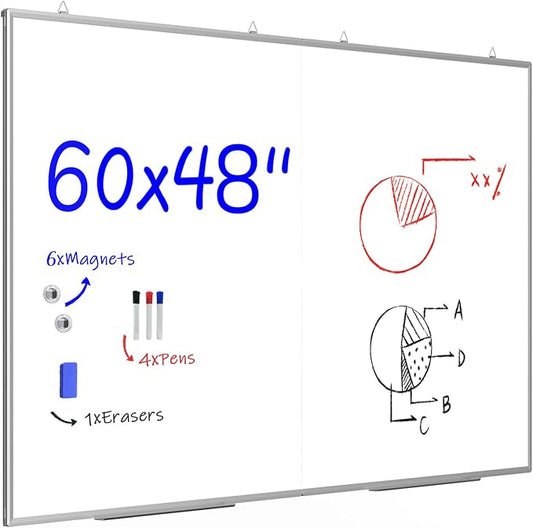 60"X 48" Large Magnetic Dry Erase Whiteboard, Wall Hanging Board by MifuroOfficeProduct