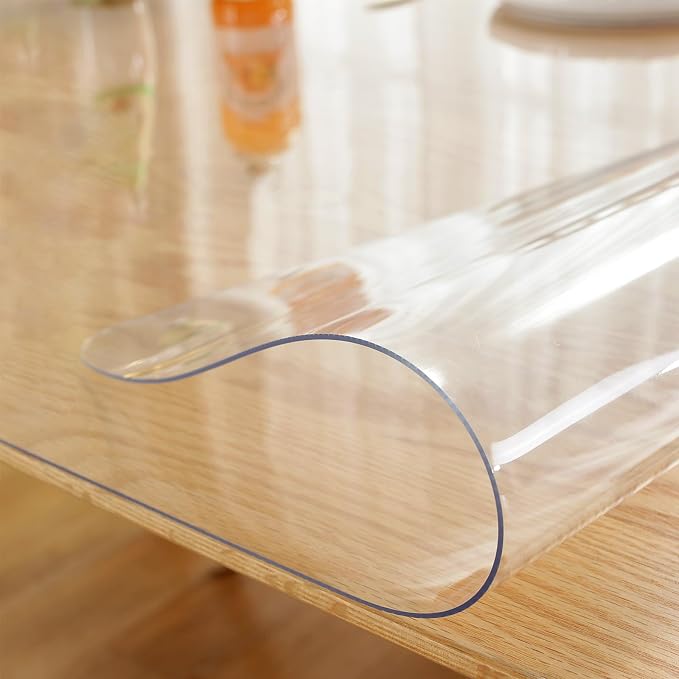LovePads Clear Table Cover Protector, 38 x 78 Inch 2mm Thick Plastic Table Cover - Image 8