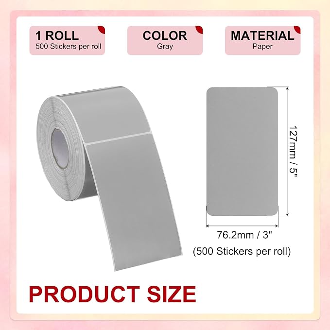 PATIKIL 3 x 5 Inch Rectangle Inventory Color Coding Labels 1 Roll, Square - Image 2