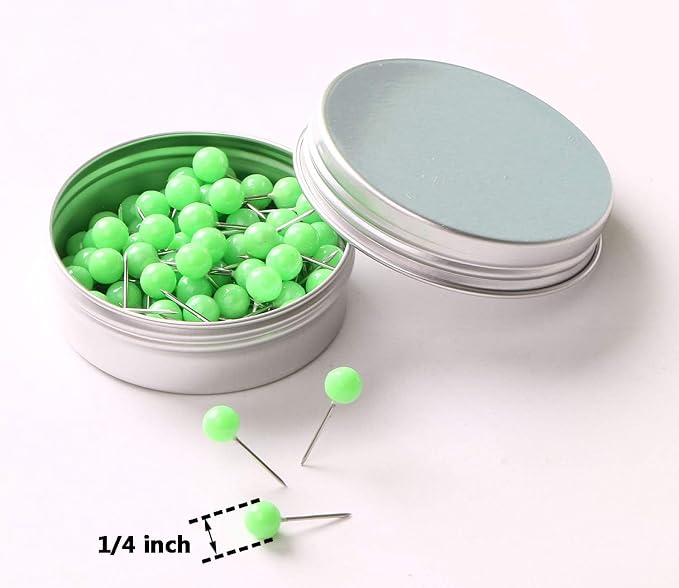 Tupalizy 100PCS 1/4 Inch Small Round Head Map Tacks Pins - Image 5