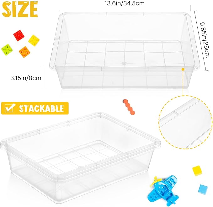 Hoteam 5 Pcs Paper Trays for Classroom Plastic Storage Bin Tray Bulk Stackable - Image 4