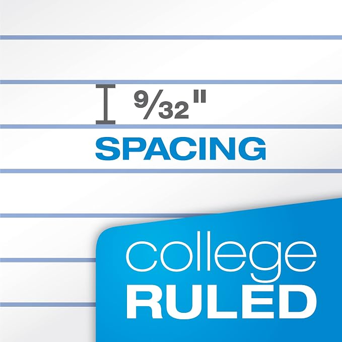 Oxford Spiral Notebook, 5 Subject Writing Journal, 3-Hole Punch, College Ruled - Image 4
