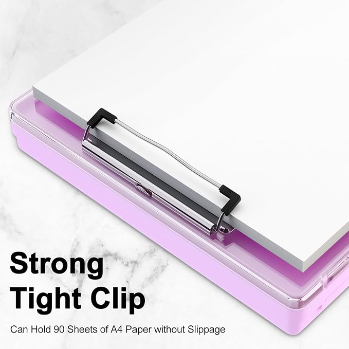 Piasoenc Clipboard with Storage, 8.5 x 11 Clip Boards with 2 Storage, Folio & - Image 5