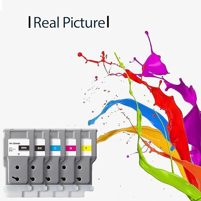 PFI-320 PFI320 Ink Cartridge for PFI-320 Ink Tank Use for ImagePROGRAF TM-200 TM-205 TM-300 TM-305 Printers (5-Pack)-DeskLoop Office