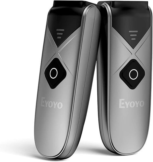 2-Pack Eyoyo Mini QR 2D&1D Bluetooth Barcode Scanner Portable Wireless Barcode Reader with USB Wired/Bluetooth/ 2.4G Wireless Connection for Phone, Android, Tablet, Laptops-DeskLoop Office