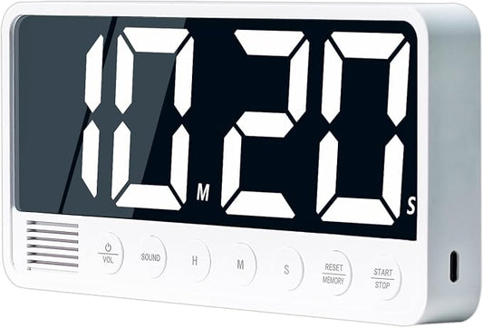 Digital Kitchen Timer with 7.1” Extra Large Display, Rechargeable Magnetic LED by MOSTRUST