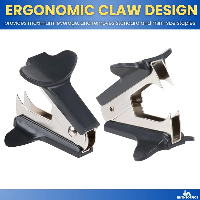 1InTheOffice Claw Staple Remover, 3 Pack " - Image 5