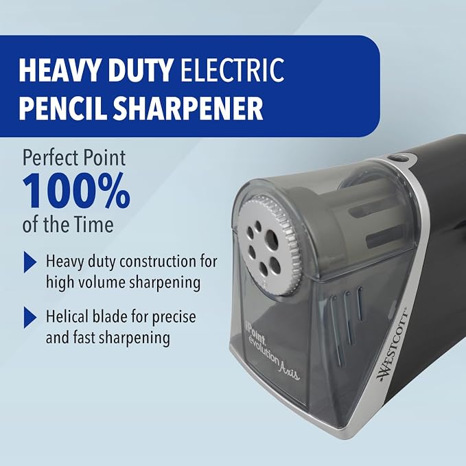 Westcott iPoint Evolution Axis Heavy Duty Electric Pencil Sharpener - Image 2