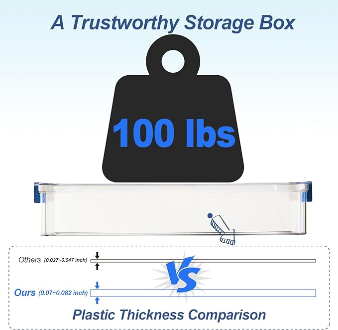 CATOOMUU 2-Pack 9x13 Clear Plastic Project Case Stackable Storage Box | 5.5Qt - Image 2