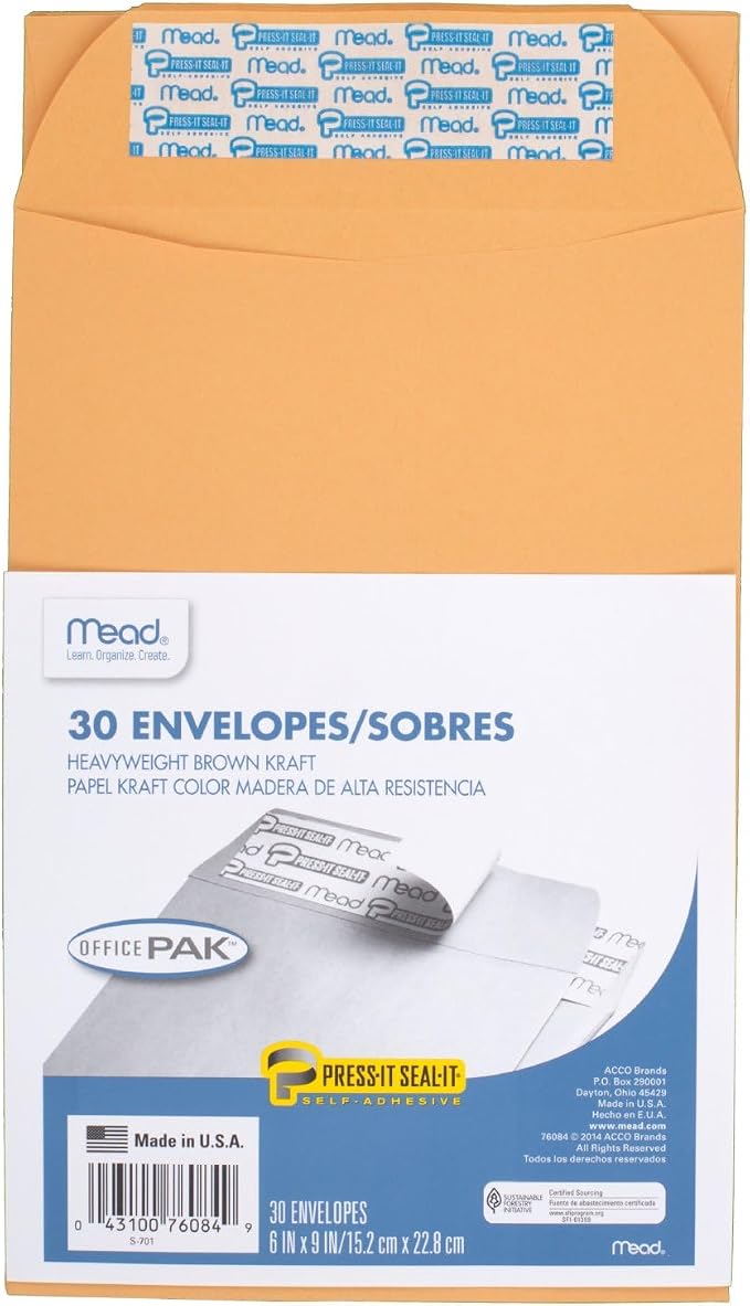 Mead Envelopes, Letter Size, Press-It Seal-It Self Adhesive Closure - Image 5