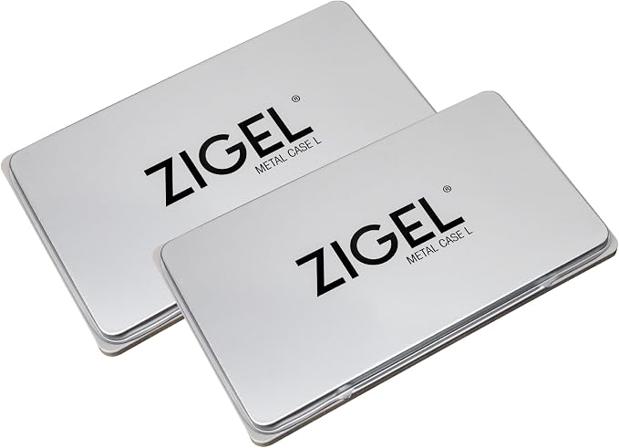 2 Pack Metal Case Stamp Pad Large Size, Sky Blue Color - Image 2