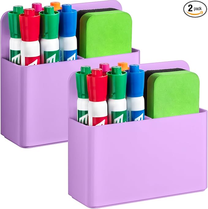 2 Pcs Magnetic Dry Erase Marker Holder by Banafich