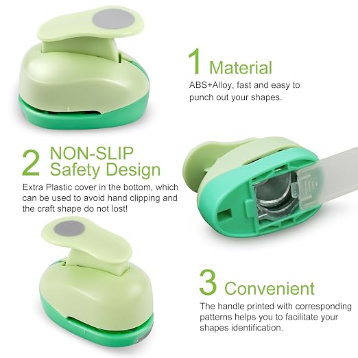 UCEC Circle Cutter, 1 3/8 5/8 Inch Craft Hole Punch - Image 3