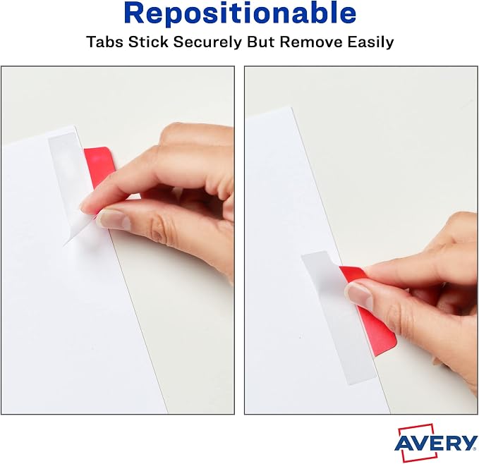 Avery Margin Ultra Tabs, 2.5" x 1", 2-Side Writable, 24 Repositionable Page - Image 3