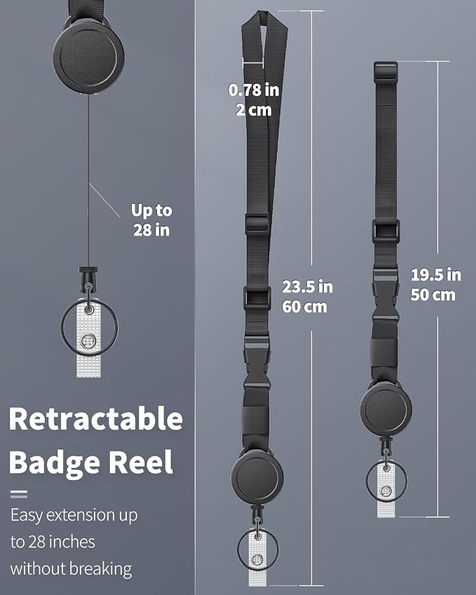 Uniclife Retractable Adjustable Lanyard Heavy Duty Neck Lanyard - Image 6